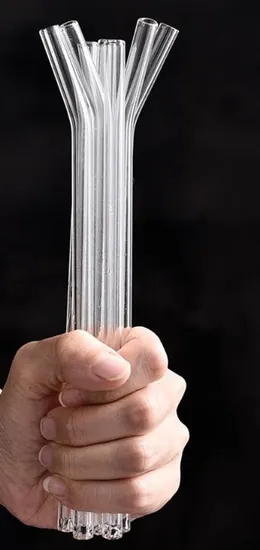 Reusable Clear Glass Drinking PLA Straws for Hot Drinks