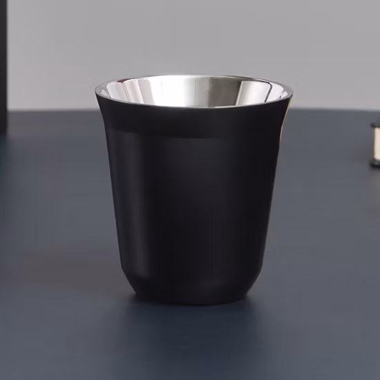 Double Wall Stainless Steel Espresso Cup Insulated Shot Glass Tea Mugs Metal Coffee Cups